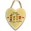 Generico Fuoriporta Benvenuto in Legno Personalizzato Targa targhetta Idea Regalo Arredamento Casa Ingresso Personalizzabile Cuore o Rettangolare Alta Qualità Resistente Made In Italy con laccetto in canapa 1