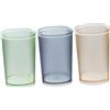 Holibanna Set da 3 Bicchieri per Spazzolini da 500ml in Pet Trasparente Colore Assortito Resistente e Leggero per Igiene Orale Quotidiana Design Semplice e Impilabile