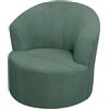 Generic Copripoltrona Rotondo Girevole - Fodera Estensibile per Poltrona Club, Copertura Elastica per Poltrona Tonda, Copripoltrona Lavabile in Tessuto Jacquard per Soggiorno(Green,1PC)