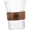 SOPOTUTU Bicchiere da Bagno in Vetro per Spazzolino e Collutorio 350 Ml, Design Raffinato Impugnatura Comoda, Facile da Pulire, per Lavabo e Bagno