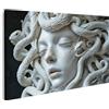 islandburner Prime Quadro su tela, busto in marmo con capelli di serpente ispirato alla mitologia Medusa Immagini Murale Poster