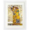 1art1 Gustav Klimt Poster L'Abbraccio (Dettaglio) Quadro in Cornice con Pregiato Passepartout | Immagini A Parete | in Una Cornice 40x30 cm