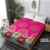 Odot Lenzuolo sotto con Angoli, Stile Etnico Rosa Lenzuola sotto Elasticizzato Lenzuolo Coprimaterasso Elastico Lenzuola Singolo Matrimoniale Una Piazza e Mezza (140x200+30cm,Stile Mandala)