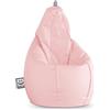 Happers Pouf Poltrona Sacco con Imbottitura per Sedersi Grande Puff per Bambini Adulti Morbido Puffo Bean Bag Chair Gigante per Salotto Lettura Rosa XL