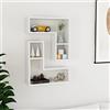 LXYZWRW Scaffale da parete 2 pezzi bianco lucido 50 x 15 x 50 cm in legno ingegnerizzato mensole da parete e mensole
