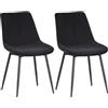 ALBATROS Sedia da pranzo BOSA - Set di 2 sedie da cucina in stile retrò, ergonomiche e imbottite, rivestimento in velluto e gambe in metallo, comode e facili da pulire, sala da pranzo, soggiorno