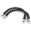filati italiani Manici in Perle Colorate per Borse Handmade (2PZ) - 17cm di Larghezza - Perle Lucide Effetto perlaceo… (Nero)