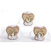 PABEN 12 Pezzi Bomboniera Comunione Sacchetto per Confetti con Cuori e Ballerina 8 cm 3 Assortimenti in Legno e Stoffa Mandorle Bomboniere
