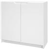 Vladon Madia Logan, mobile a 2 ante, bianco opaco/bianco opaco (82 x 78 x 37 cm)