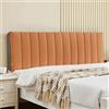 ZCXRYFL Premium Velluto Copri Testata Letto Matrimoniale Imbottito/Legno/Pelle/Ferro Copertura Testiera Letto 3cm Spesso Impermeabile Elastica Copritestata Letto Fodera Protezione(90cm,Orange)
