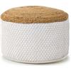 HAPPERS Pouf iuta cotone Ainoha. Poggiapiedi, Sgabello basso, pouf design esclusivo con imbottitura inclusa