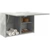 Homgoday - Armadietto da bagno a parete, per bagno, sospeso, armadio a muro, pensile, armadio per bagno, colore cemento grigio, 60 x 25 x 40 cm, in materiale legnoso