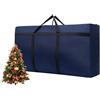 Treer Custodia Porta Albero di Natale, Custodia Albero di Natale 110cm, Sacca per Albero di Natale in Tessuto Oxford 600D, Borsa Porta Albero di Natale con Cerniera e Manici (Blu Navy,110x60x35cm)