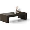 Mobili Fiver, Tavolino Evolution 120x60, Noce Scuro, Nobilitato, Tavolino da Salotto Moderno per divano, Made in Italy
