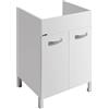 Jo-Bagno.it Mobile Lavatoio Lavanderia Mix 60 x 60 x 82 H in Legno da 1.8 cm per Lavatoio in Ceramica e Resina PVC Incasso Vasca 57,5 x 57,5 DOMINA Bianco e Mix (BIanco/Bianco)