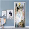 XWYDCF Adesivo Porta 3D Door Murale Carta da Parati Murale 90 * 210Cm Bellissimo Angelo Tigre Animale Print Decal Wall Deco Adesivo Murale Fai-da-Te Decorazione per Poster di Decorazioni