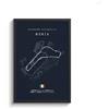 WSJIJY Stampa su Tela Formula 1 Circuito Internazionale di Pista Tela Dipinto F1 Arte Murale Nordico Poster Estetico Motorsport Gara Immagine per Arredamento Casa Regalo, 50X70Cm Senza Cornice