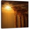 Pixxprint Tempio di Apollo Stampa su Tela 40x40 cm Artistica murale