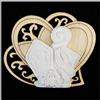 DLM_Bomboniere DLM-30757 (Kit 12 Pezzi) Calamita Magnete Cuore in Legno e Gessetto per Santa Cresima Segnaposto Pensierino Confettata bomboniera