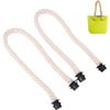 Generico 2 Pezzi Sostituzione Manici per Borsa da Spiaggia, per Classic O Bag Manici Lunghi Ricambio Maniglia Corda, Manici per Borse Uncinetto, per Manici Borsa O Bag Accessori 65 cm (Bianco Sporco)