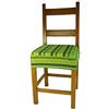 Casatessile Colorado Cuscino coprisedia con Fascia Elastica Cuscino Sedia Cucina, Imbottito e Sfoderabile - Verde