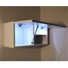 Milionmeblicom Mobilietto Pensile da Bagno Laura Salvaspazio Mobile da Parete Sospeso Armadietto Pieghevole con Apertura Telescopica Mobilietti Illuminazione a LED, Bianco Opaco, 30 x 60 x 23 cm