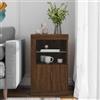 vidaXL Armadietto con Luci LED Rovere Marrone in Legno Multistrato