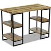 vidaXL Scrivania da Ufficio in Legno di Mango 110x50x76 cm