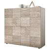VE.CA.s.r.l. VE.CA. Madia Mobile Contenitore Takao per Soggiorno e Camera in Legno Laminato Rovere serigrafato.