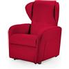 Fisiomatic Relax System Fisiomatic® - Poltrona elettrica reclinabile - 2 motori indipendenti - Poltrona Anziani Made in Italy - Passaggio porte - Poltrona relax alzapersona - Mod.Noemi (Red)