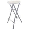 Generico Sgabello pieghevole da bar Sedia da cucina Sgabello pieghevole Sedia da bar diametro 31 cm altezza seduta ca. 70 cm portata fino a 100 kg Metallo/plastica (Nero/Bianco 6 pezzo)