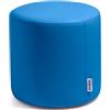 Avalon - Pouf Poggiapiedi Rigido CILINDRO Mamba Ignifugo Classe 1IM in Ecopelle Nautica, Puff Poggiapiedi, Seduta da Interno ed Esterno, Professionale Comodo Impermeabile, Made in IT(45cm-Azzurro)