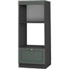 Vicco Mobile cucina microonde Fame-Line, Verde-oro rustico, 60 cm aperto, per la combinazione con altri moduli della serie Fame-Line