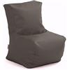 Avalon poltrona Piccola in finta pelle Jazz morbida dim: 40x40 cm, h 55 cm Colore Tortora scuro