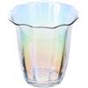 Hervit Box 2 Bicchieri in Vetro Fleur per Acqua Effetto Iridescente con Scatola Regalo - Bicchieri Acqua, Tavola Elegante, Mise en Place - 10x10cm - 320ml