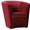 Liberoshopping Poltrona poltroncina da camera o soggiorno imbottita in tessuto velluto e struttura in legno (Bordeaux)