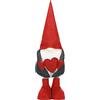 Springos - Statuetta decorativa a forma di gnomo di Natale con cuore, gnomo in stile scandinavo, gambe telescopiche, decorazione natalizia, altezza massima 84 cm