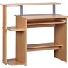 FineBuy Scrivania Ufficio 94x90,5x48,5 cm Faggio Legno Tavolo con Scaffali | Scrivania PC Cameretta Moderna | Design Scrivania