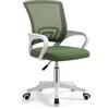 Cribel CINDY Sedia da Cameretta Verde Ergonomica con Schienale in Rete Traspirante, Seduta Imbottita, Braccioli Integrati e Ruote 57.5x61.2x89-98 cm