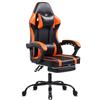 HOTOSYCH Sedia da Gaming Ergonomica con Molle Insacchettate e Poggiapiedi, Sedia Gamer con Supporto Lombare Regolabile, Sedie da Ufficio Schienale Regolabile 90-135°, Portata 150 Kg (Arancione)
