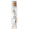 WOLTU Scaffale ad Angolo, Libreria Verticale Bianca, Scaffale Divisorio con 5 Scomparti Aperti, per Soggiorno/Studio/Camera da Letto, SK046ws