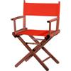 ZStyle Sedia da Regista Pieghevole in Legno, 90 cm di Altezza, 54 cm di Larghezza, 48 cm di Profondità, Nera (Fusto mogano - tela rossa)