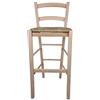Sedam Srl Sgabello Venezia, in LEGNO MASSELLO, Comodo e Resistente, per Interni ed Esterni, Vari COLORI e SEDUTE Disponibili, ORDINE MINIMO 2 PEZZI (Grezzo, Paglia)