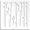 Generic Quadro Traforato per Arredamento Modello Bambu - Pannello in PVC Traforato - Parasole Colore Bianco 48x48 cm