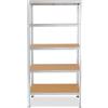 sinlikon Scaffali in Metallo per Garage.Portante 875 KG.Scaffale Salvaspazio 5 Ripiani Regolabili, Senza Viti