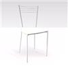 POINT SRL Sedia MOD. Luna Metallo Bianco E FONDELLO in Legno Quercia Bianco