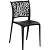 Totò Piccinni Sedia SPRING in Polipropilene moderno design impilabile per esterno e interno (Nero, 1)