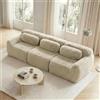 Cayipng Divano 3 posti,divano del soggiorno moderni,divano modulare Peluche con 3 cuscini,Braccioli extra larghi ergonomico,imbottitura altamente elastica,base antiscivolo,No assemblaggio,Sottovuoto