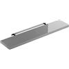 Casaria Mensola da Parete Legno 110cm Supporto 50-110cm Pensile 15kg Cucina Libreria Grigio Lucido