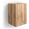 Mobili Fiver, Pensile cubo con anta, Iacopo, Rovere Rustico, Nobilitato, Pensile per Ingresso, Soggiorno, Ufficio, Made in Italy